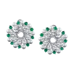 Pager to activate Infinia Pearl Cabochon Emeralds Earrings