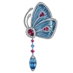 Pager to activate Papillon Brooch