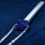 Pager to activate WHITE GOLD SAPPHIRE MATCH NECKLACE