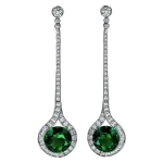 Pager to activate Emerald Diamond Drop Earrings
