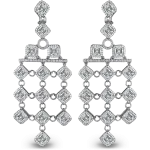 Pager to activate Square Diamond Chandelier Earrings