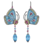 Pager to activate Blue Cathedral Papillon Earrings Large