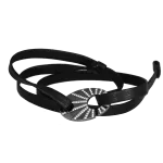 Pager to activate Perfect Fit Bracelet with White Diamonds on Black  Rope