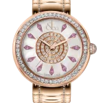 Pager to activate Brilliant One Row Rose Gold Couture Pink Sapphires 38mm