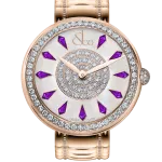 Pager to activate Brilliant One Row Rose Gold Couture Amethyst Sapphires 38mm