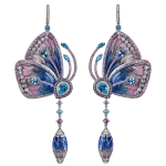 Pager to activate PINK SAPPHIRES PAPILLON EARRINGS