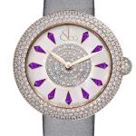 Pager to activate Brilliant Half Pave Rose Gold Amethyst Sapphires 44mm