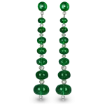 Pager to activate Emerald Bead Drop Earrings