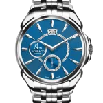 Pager to activate Palatial Classic Manual Big Date - Steel (Blue Guilloché Dial) Bracelet