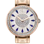 Pager to activate Brilliant One Row Rose Gold Couture Blue Sapphires 38mm