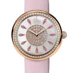 Pager to activate Brilliant One Row Rose Gold Pink Sapphires 38mm