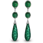 Pager to activate Emerald Drop Earrings