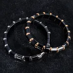 Pager to activate Hematite Bracelet 19 Rose Bars