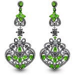Pager to activate Peridot Chandelier Earrings