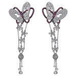 Pager to activate Papillon Diamonds Butterfly Drop Earrings
