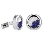 Pager to activate Circular Cufflinks Floating Sapphires