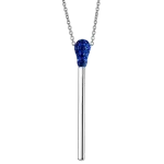 Pager to activate White Gold Sapphire Match Necklace Short
