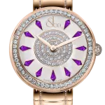 Pager to activate Brilliant One Row Rose Gold Couture Amethyst Sapphires 44mm