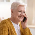 a woman talking on the phone