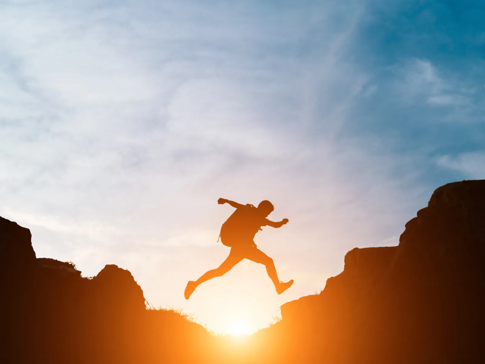 a person jumping in the air