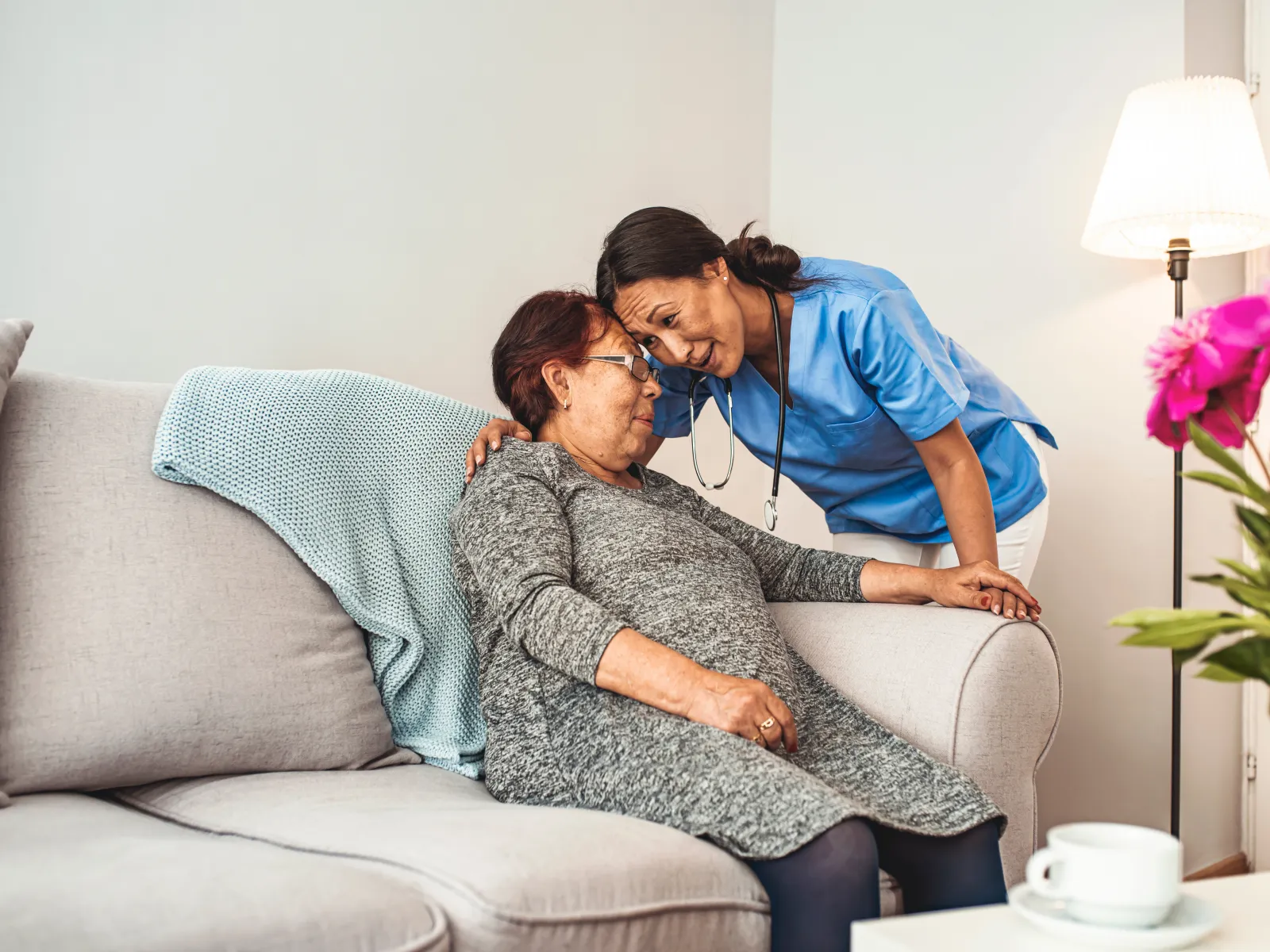 a doctor examining a patient