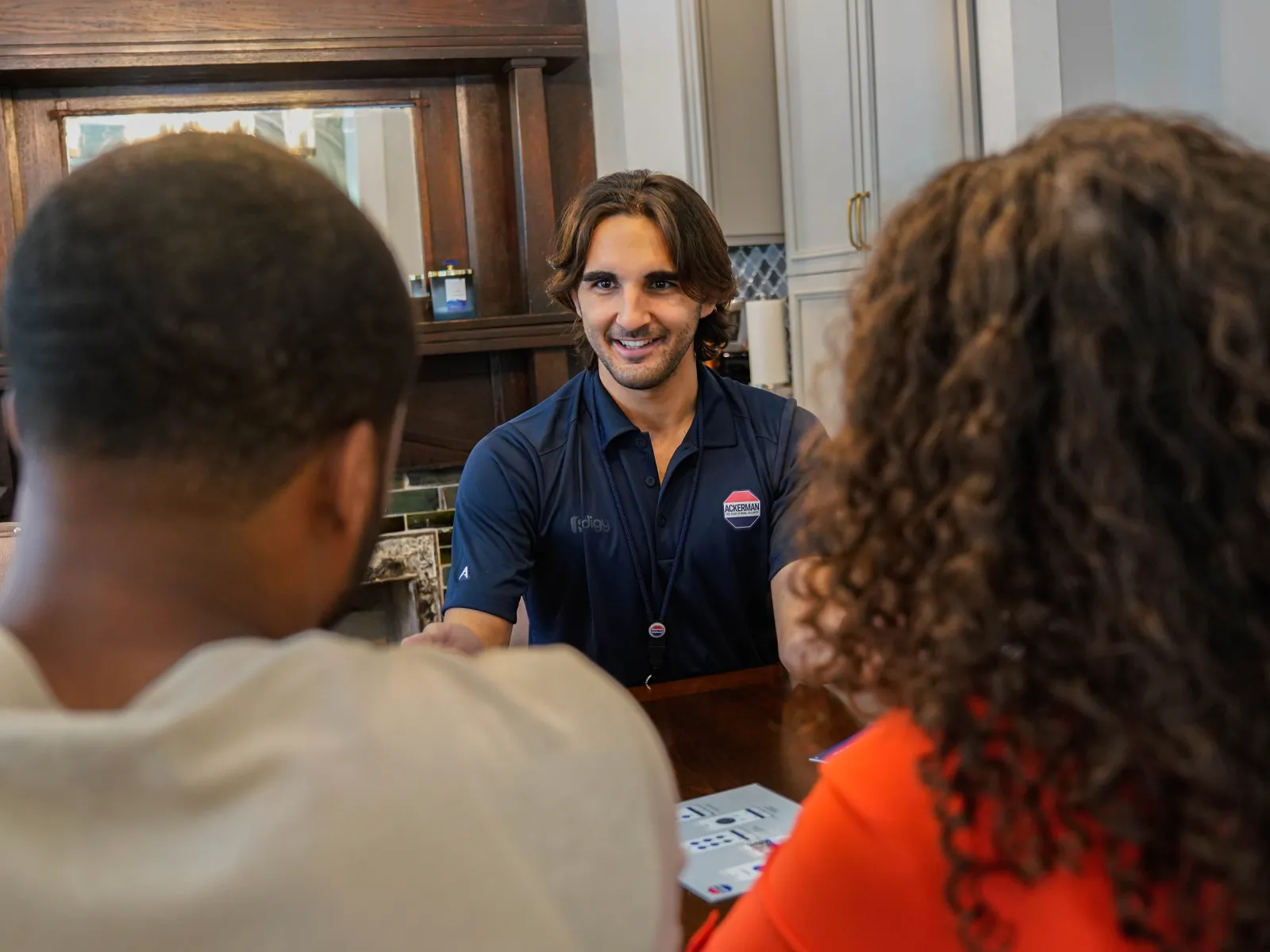 a person talking to a group of people