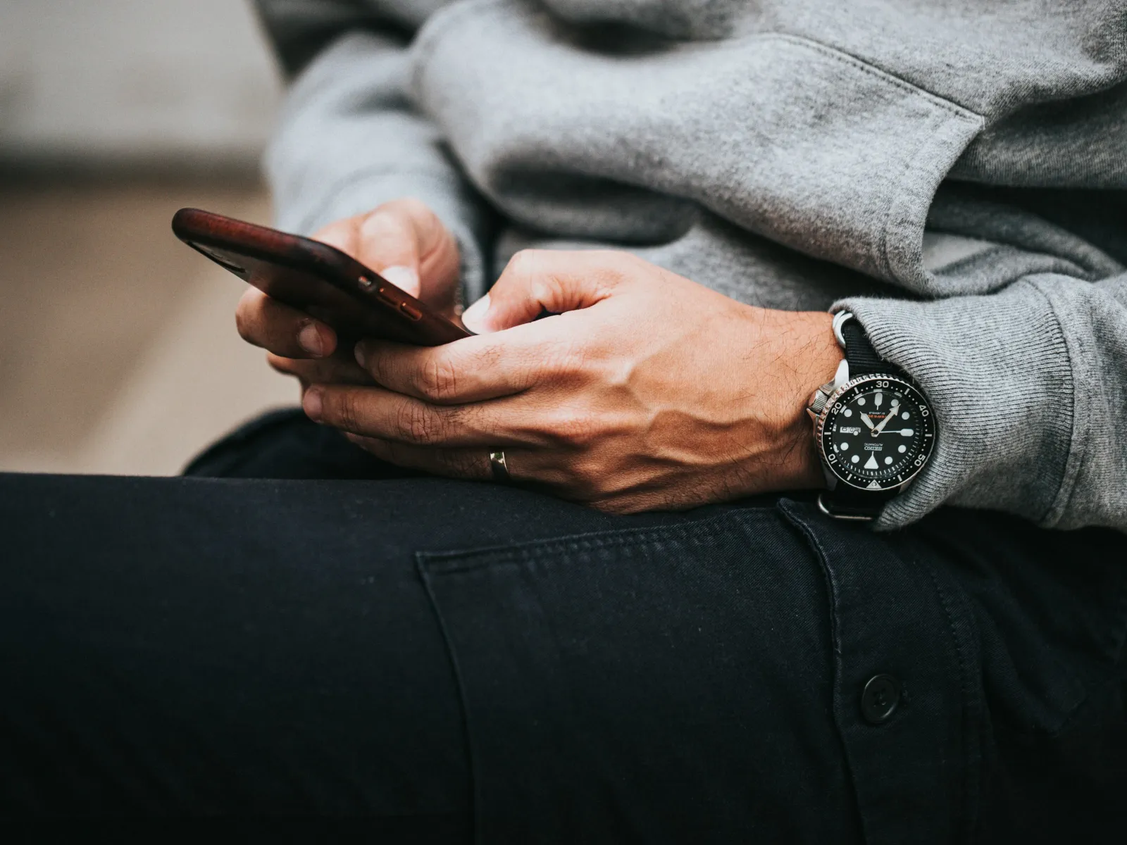 a person holding a phone