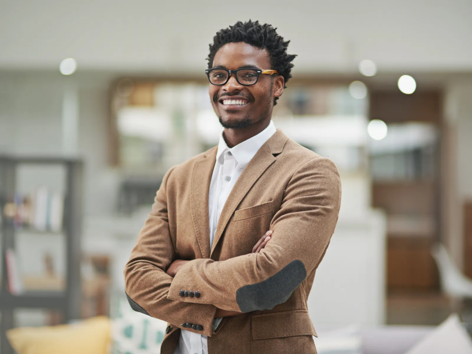 a man wearing glasses