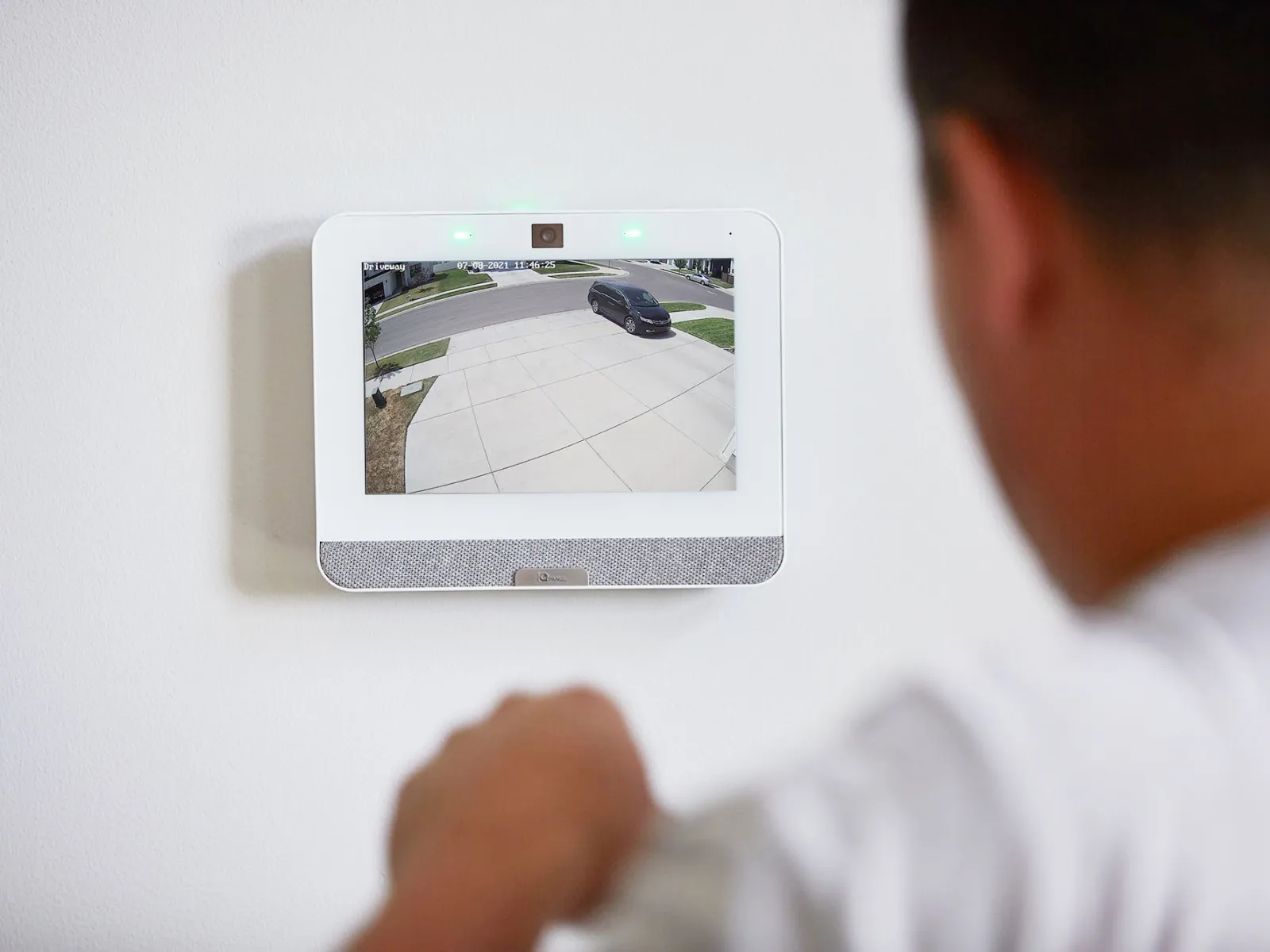 a man looking at a screen