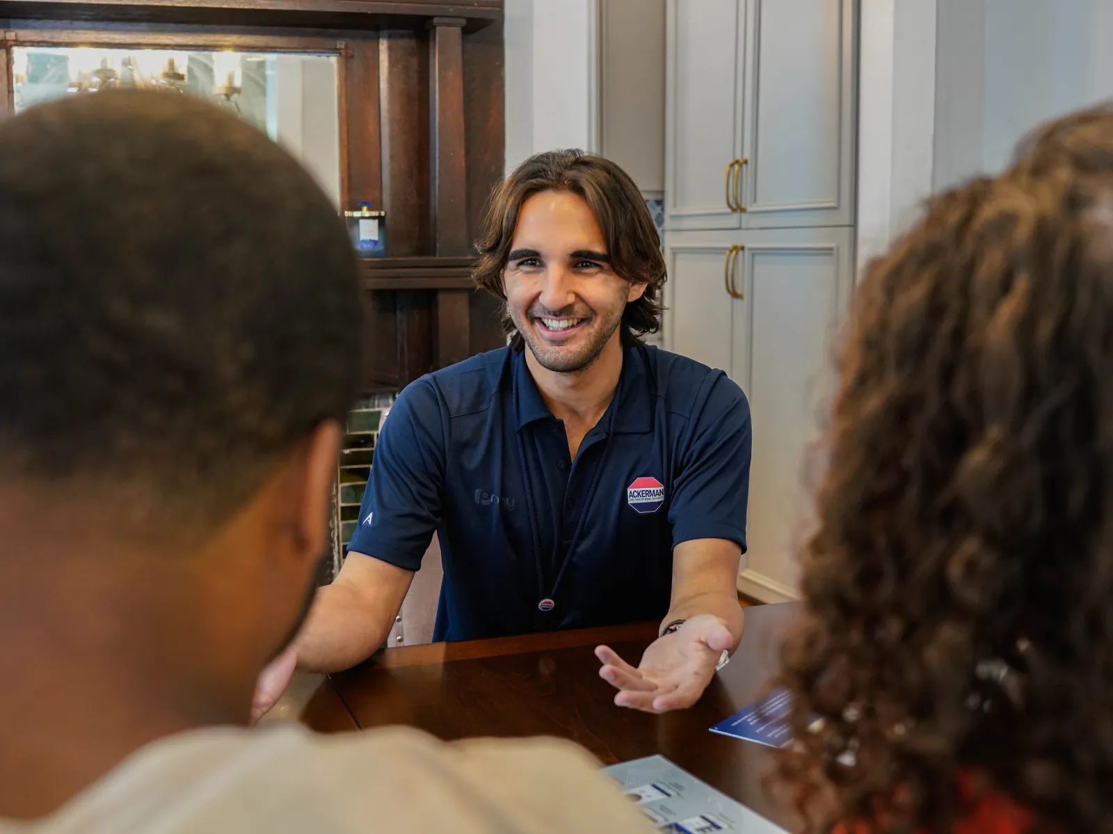 a person sitting at a table