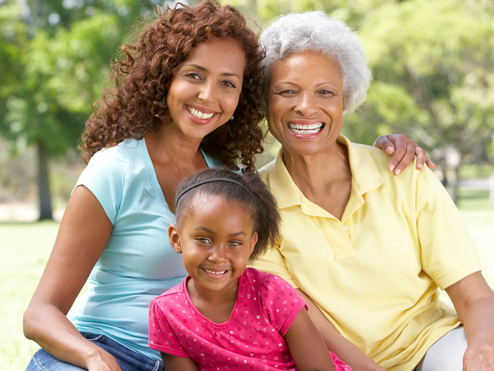 a family posing for a picture