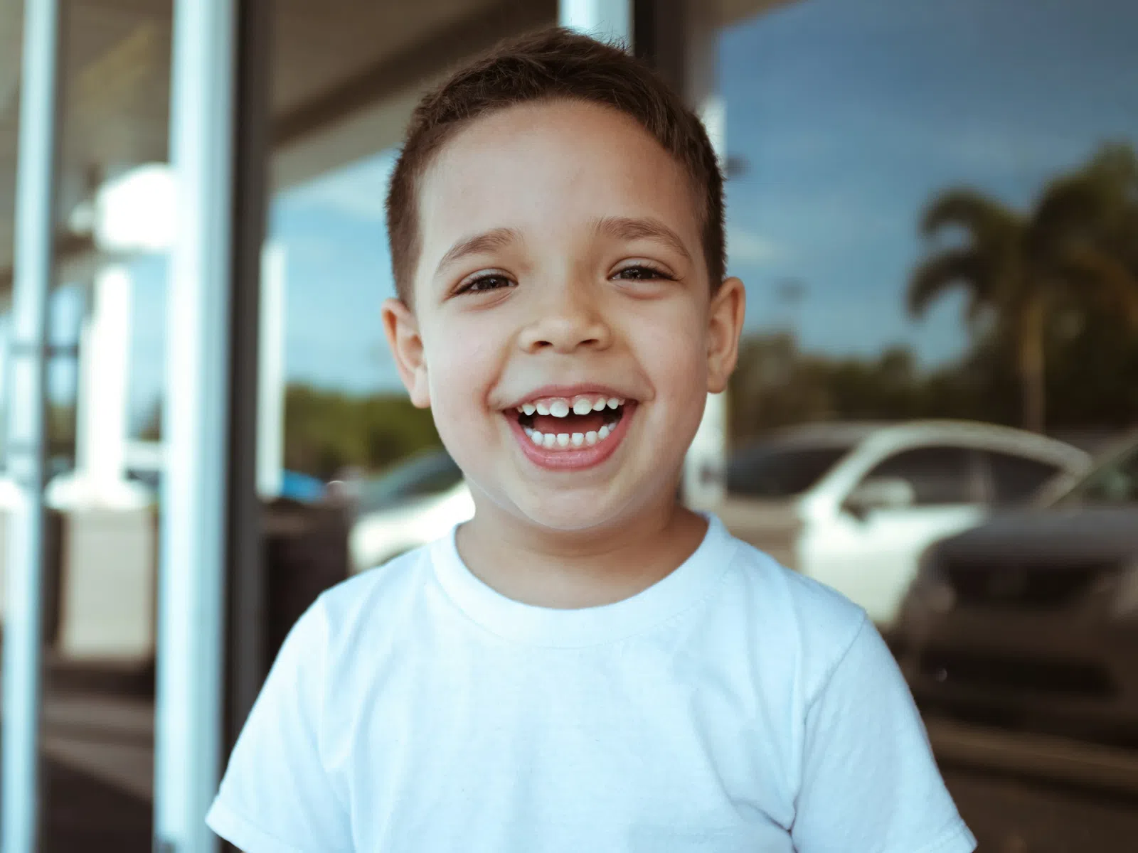 a person smiling for the camera