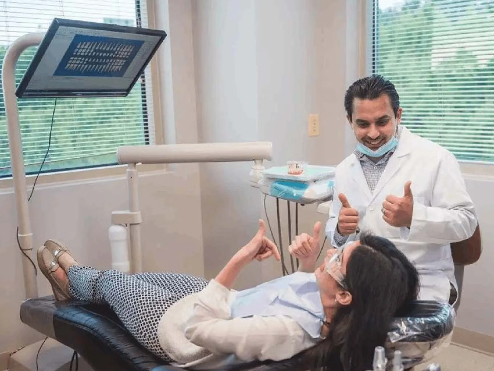 a doctor attending to a patient