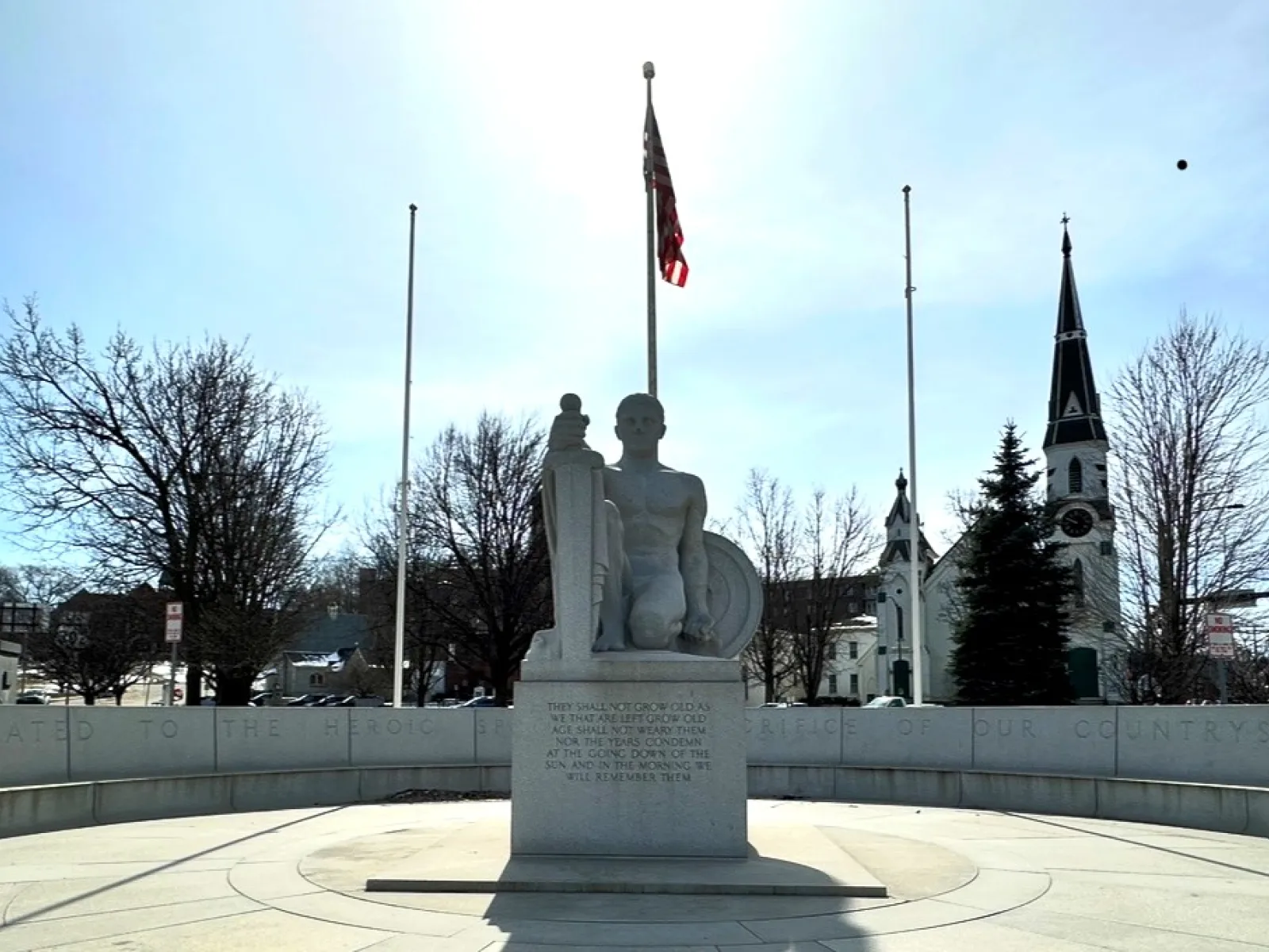 a statue in a park