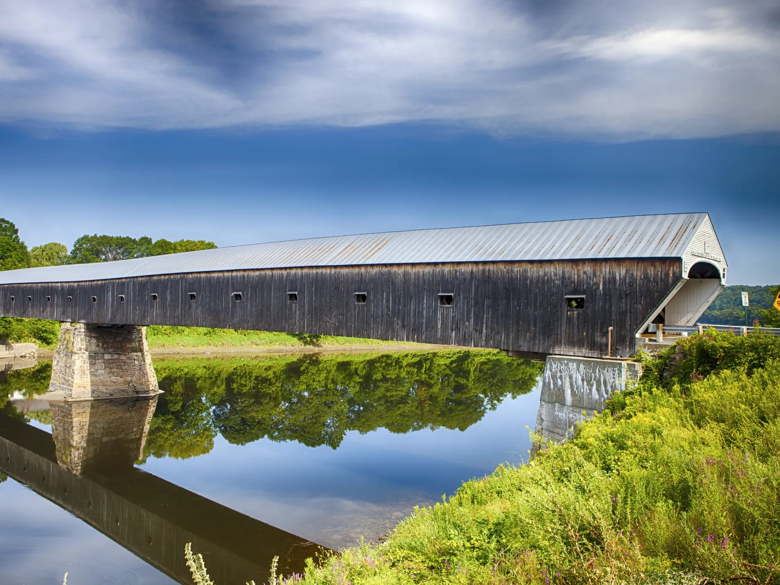 a bridge over a body of water