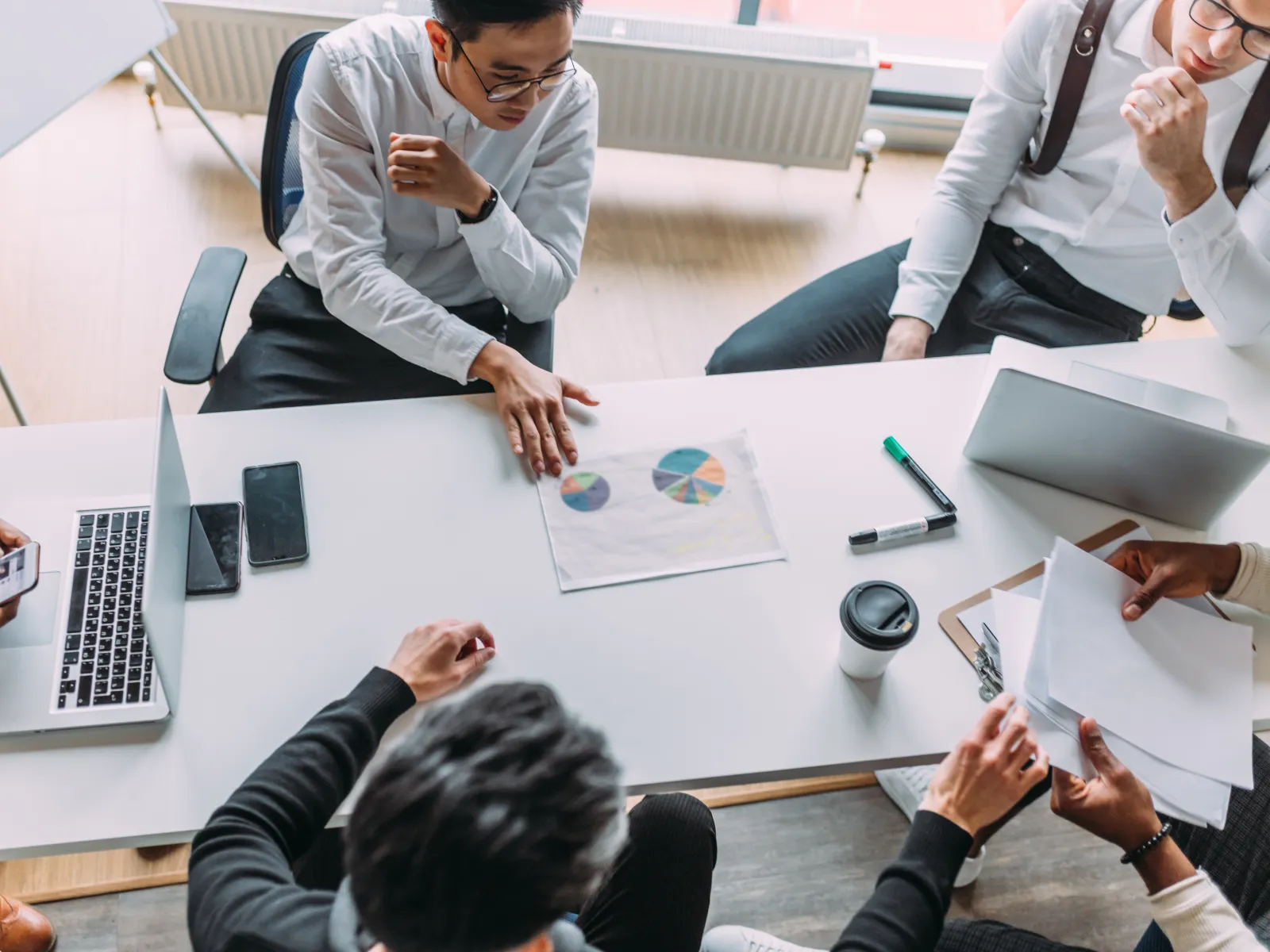 a group of people working on a project