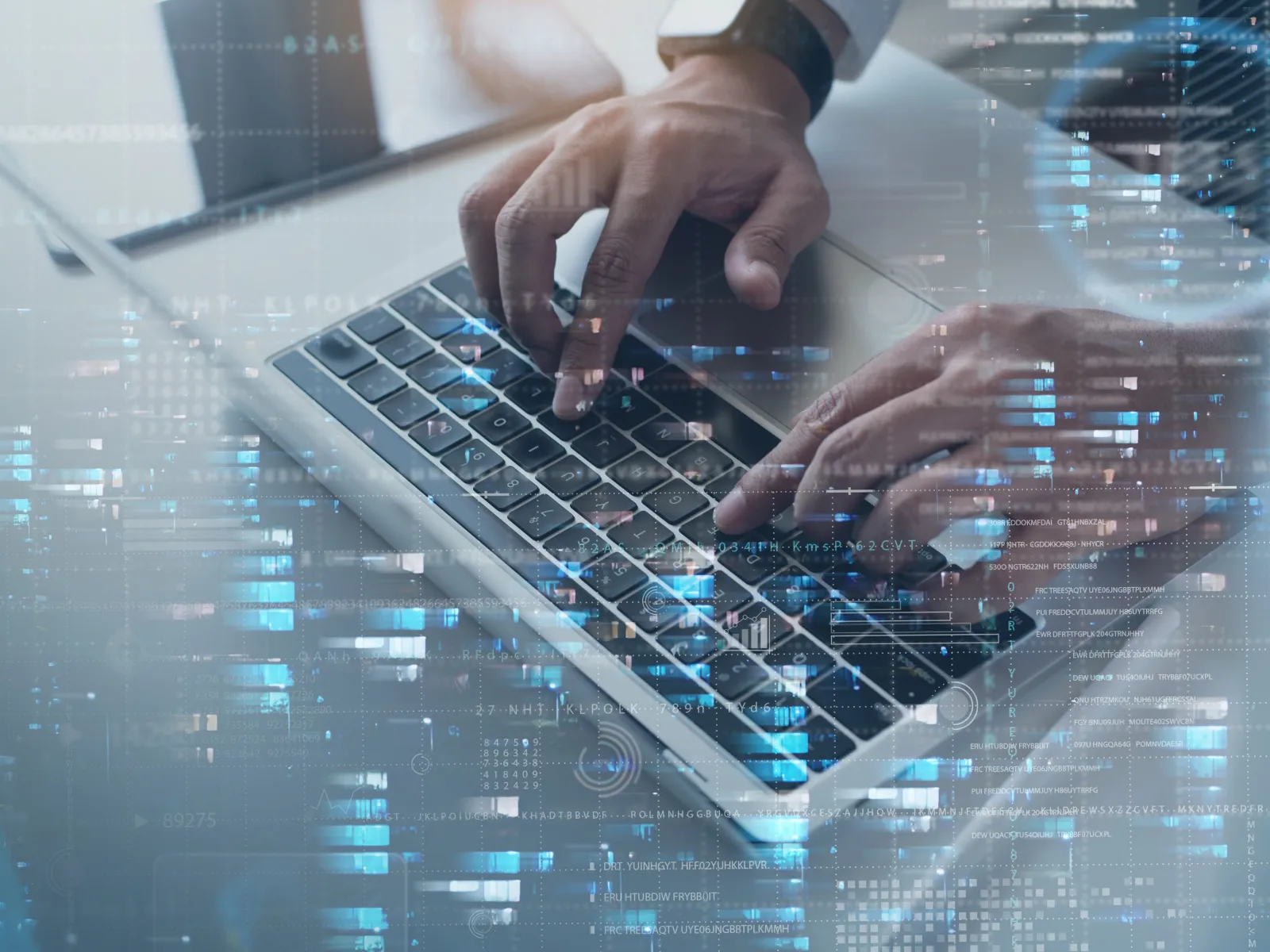 a person working on a computer