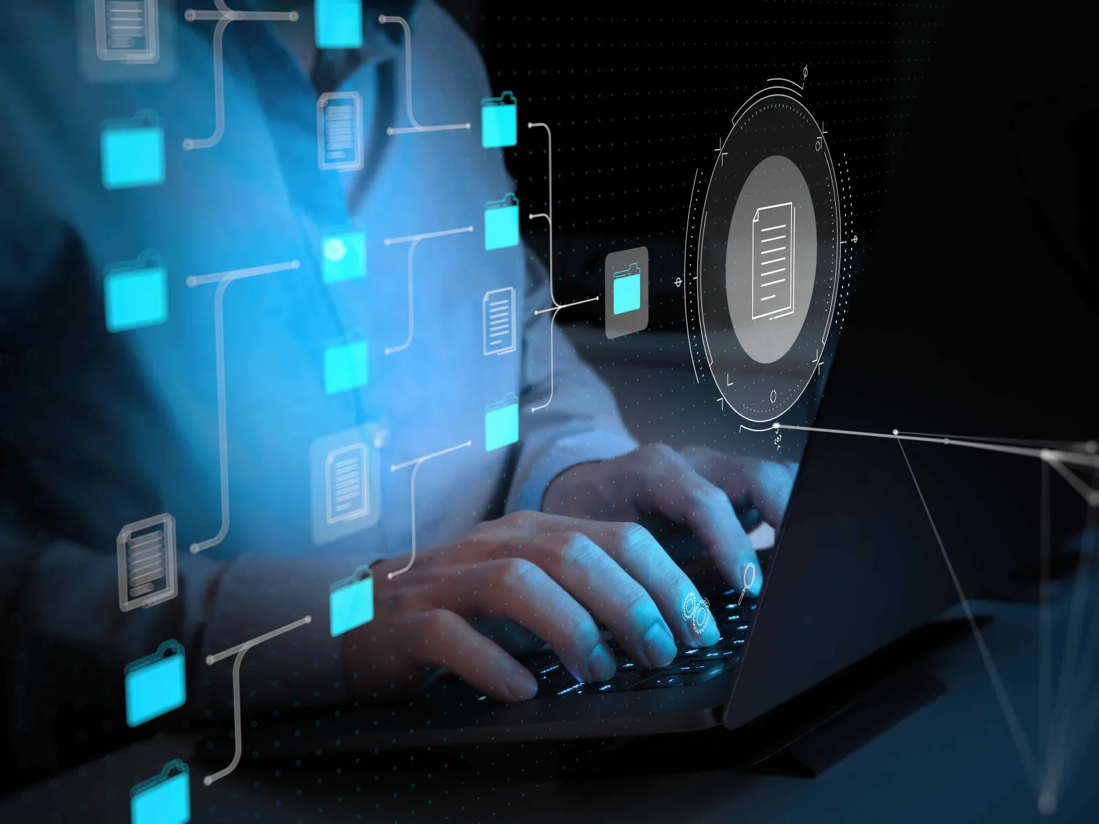 a person using a computer