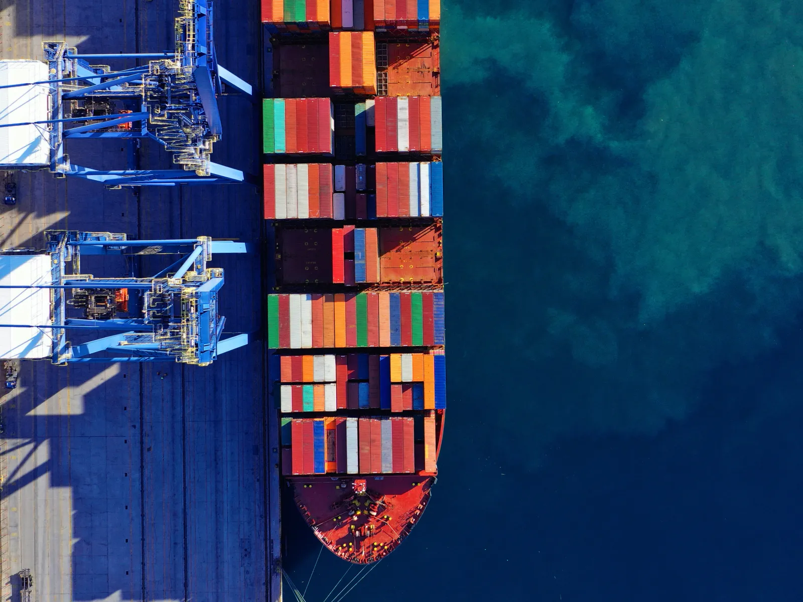 a large ship in the water