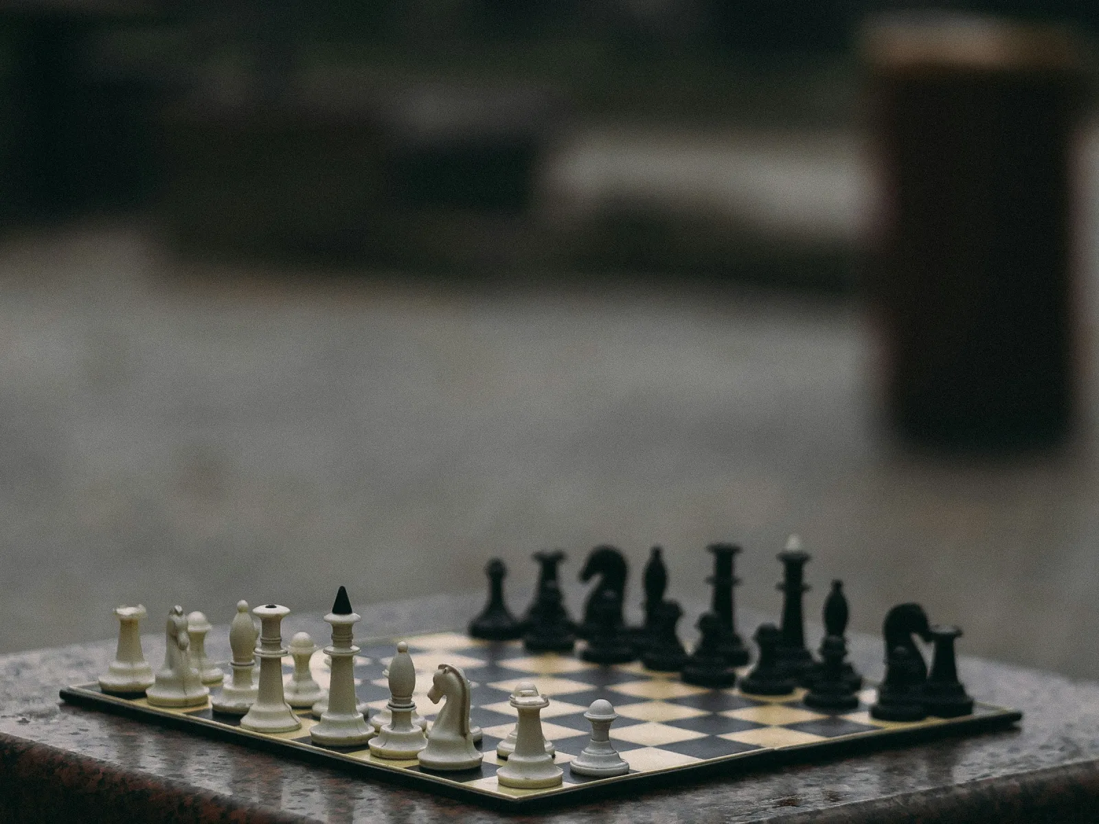 a chess board with a chess piece