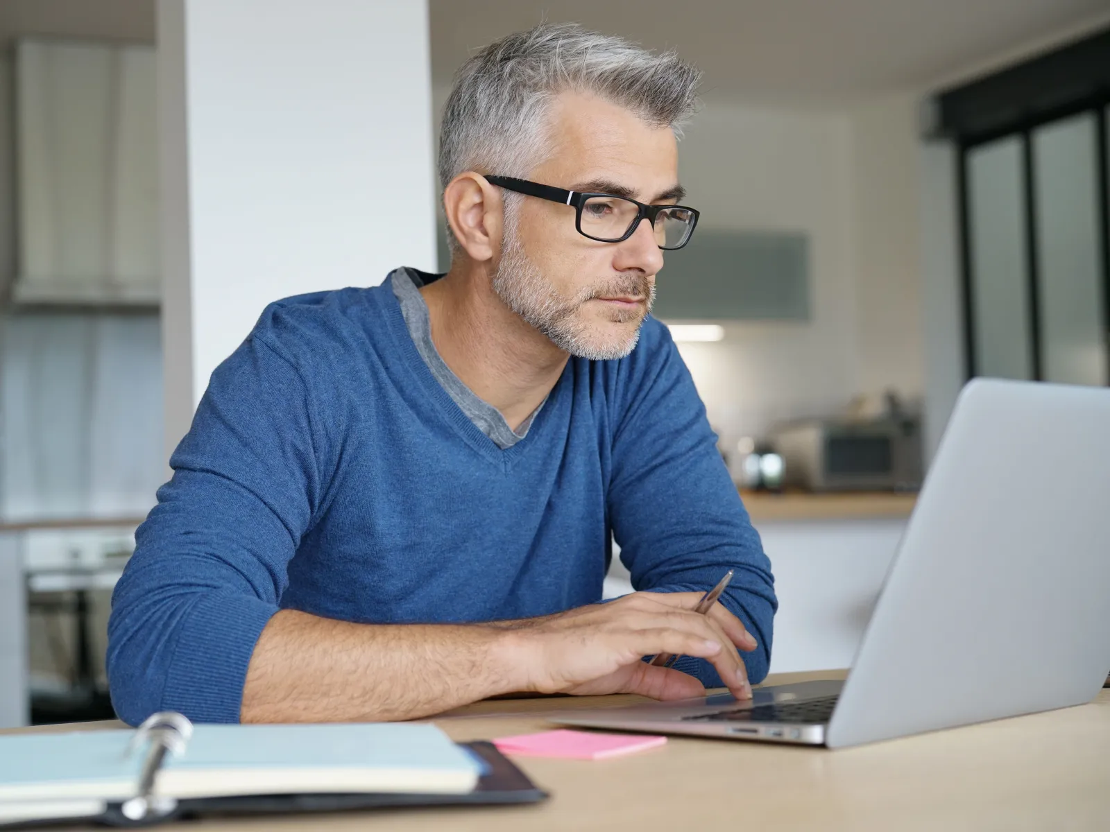 a man using a laptop