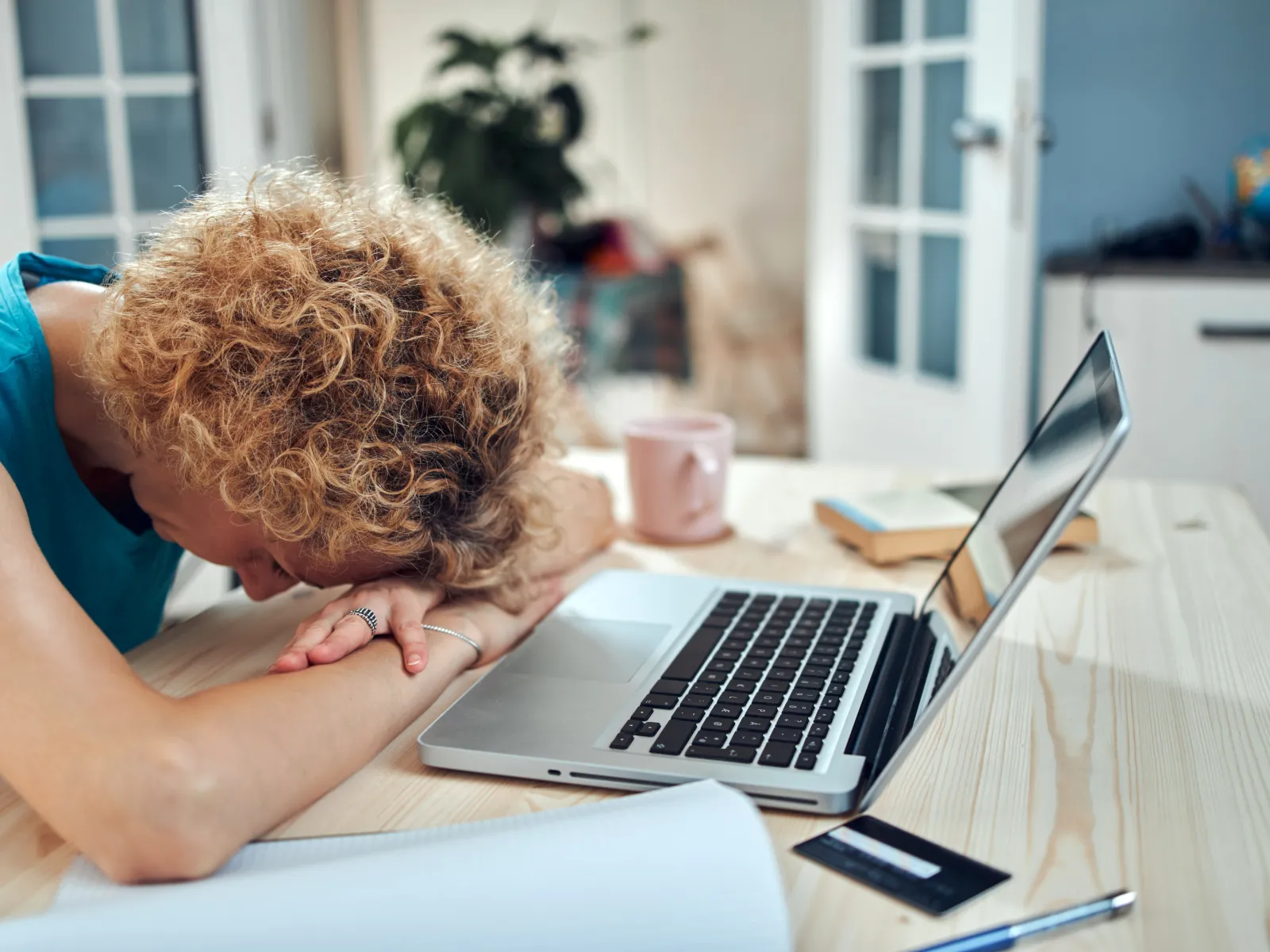 a person working on the laptop