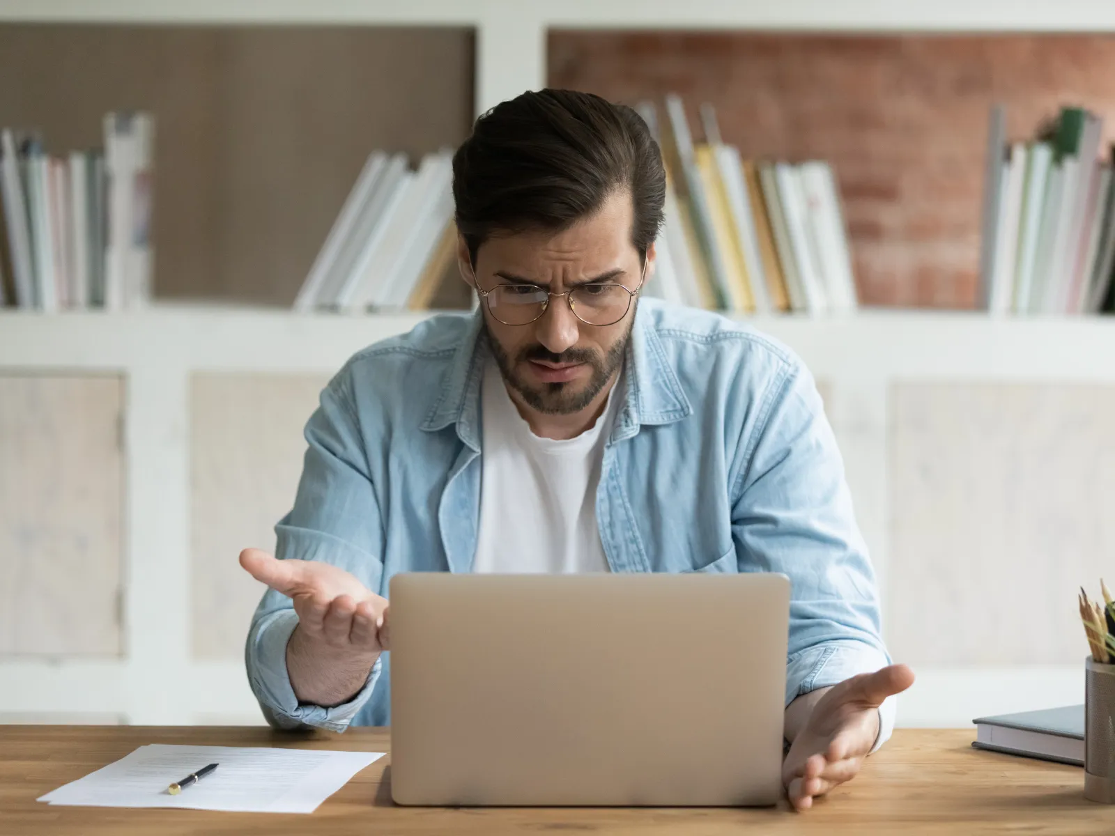 a person working on the laptop