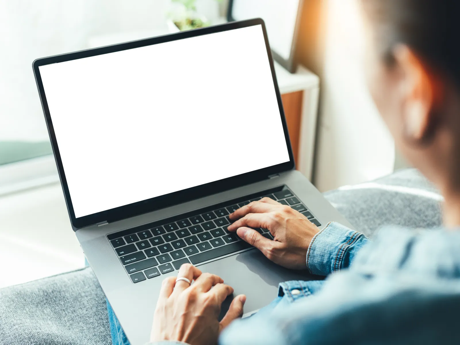 a person using a laptop