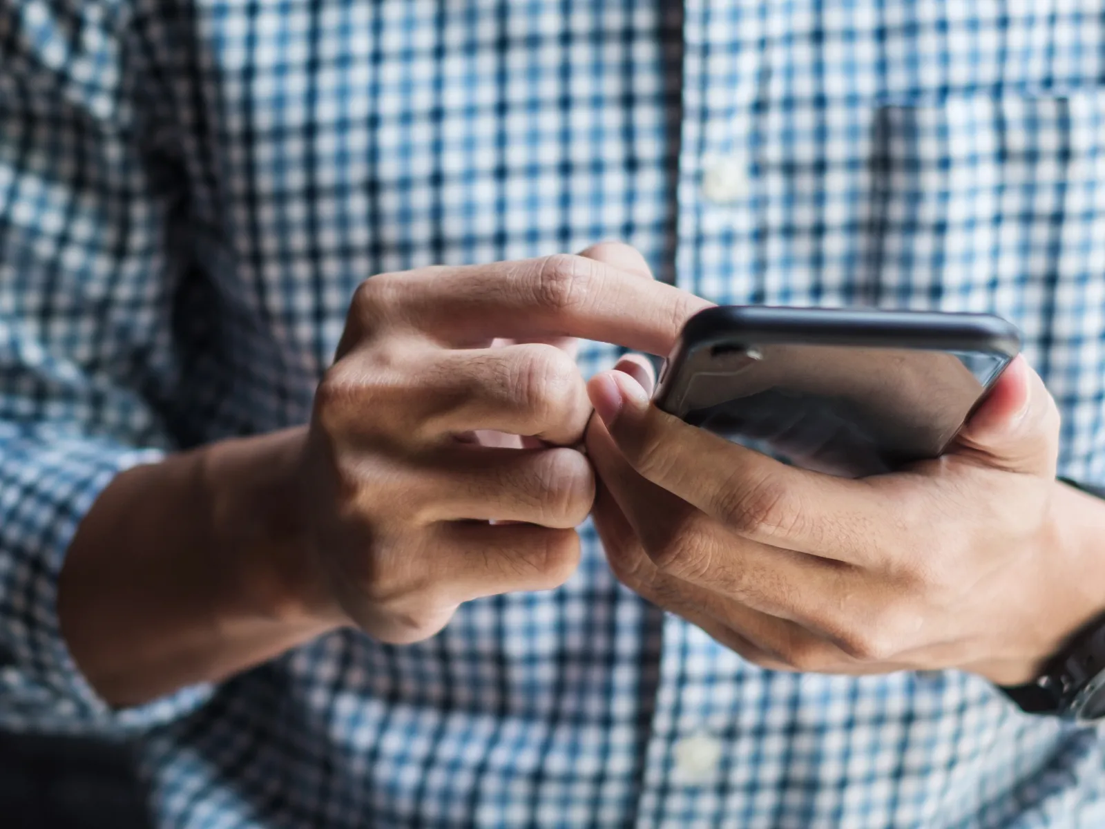 a person holding a phone