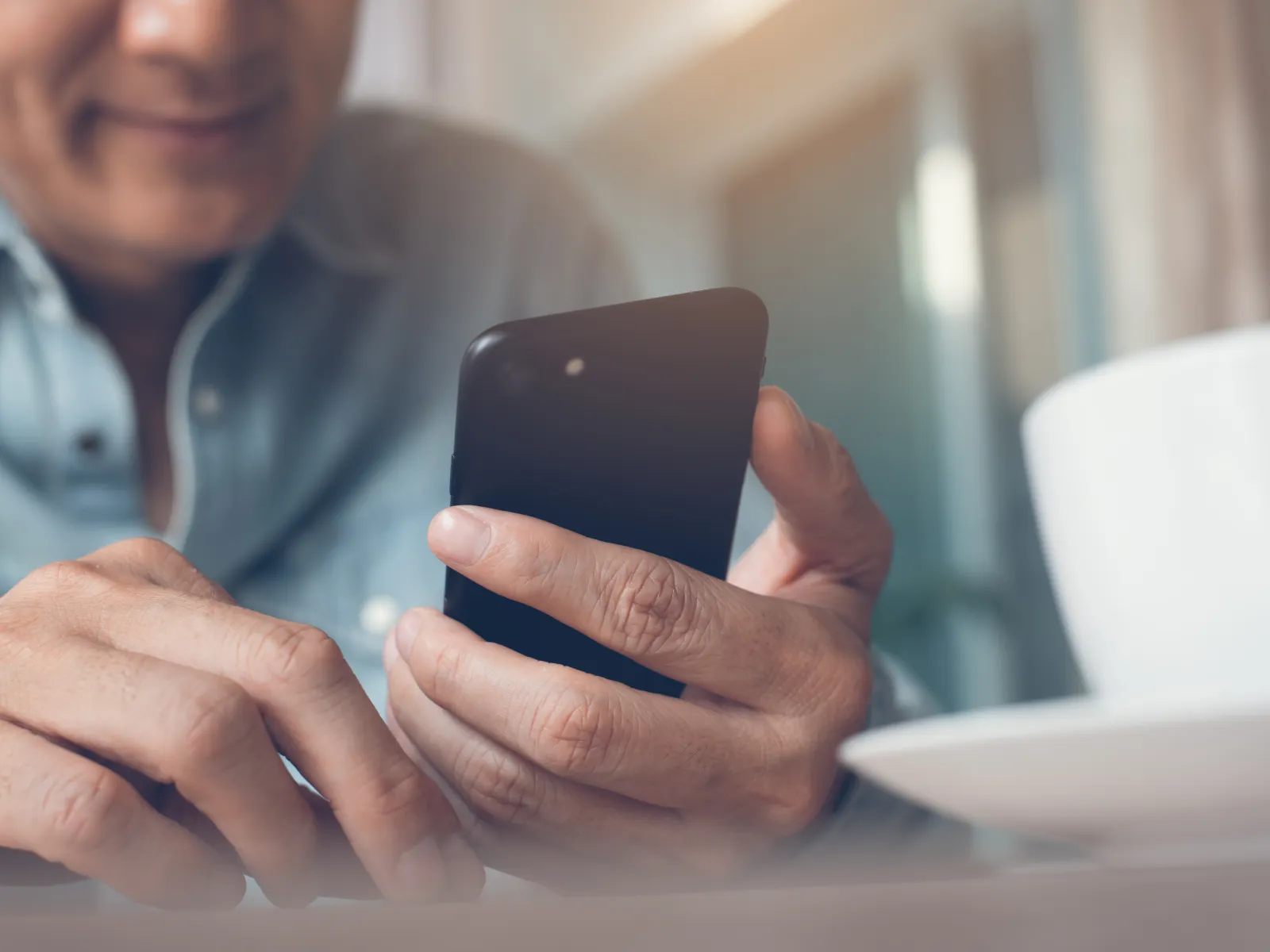 a person holding a phone