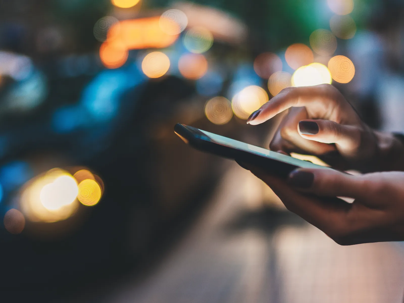 a person using a phone