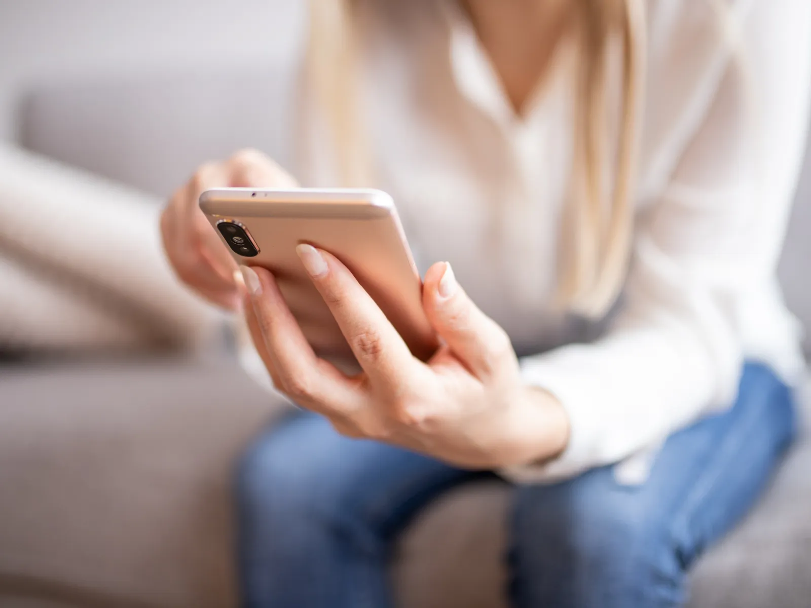 a person holding a phone