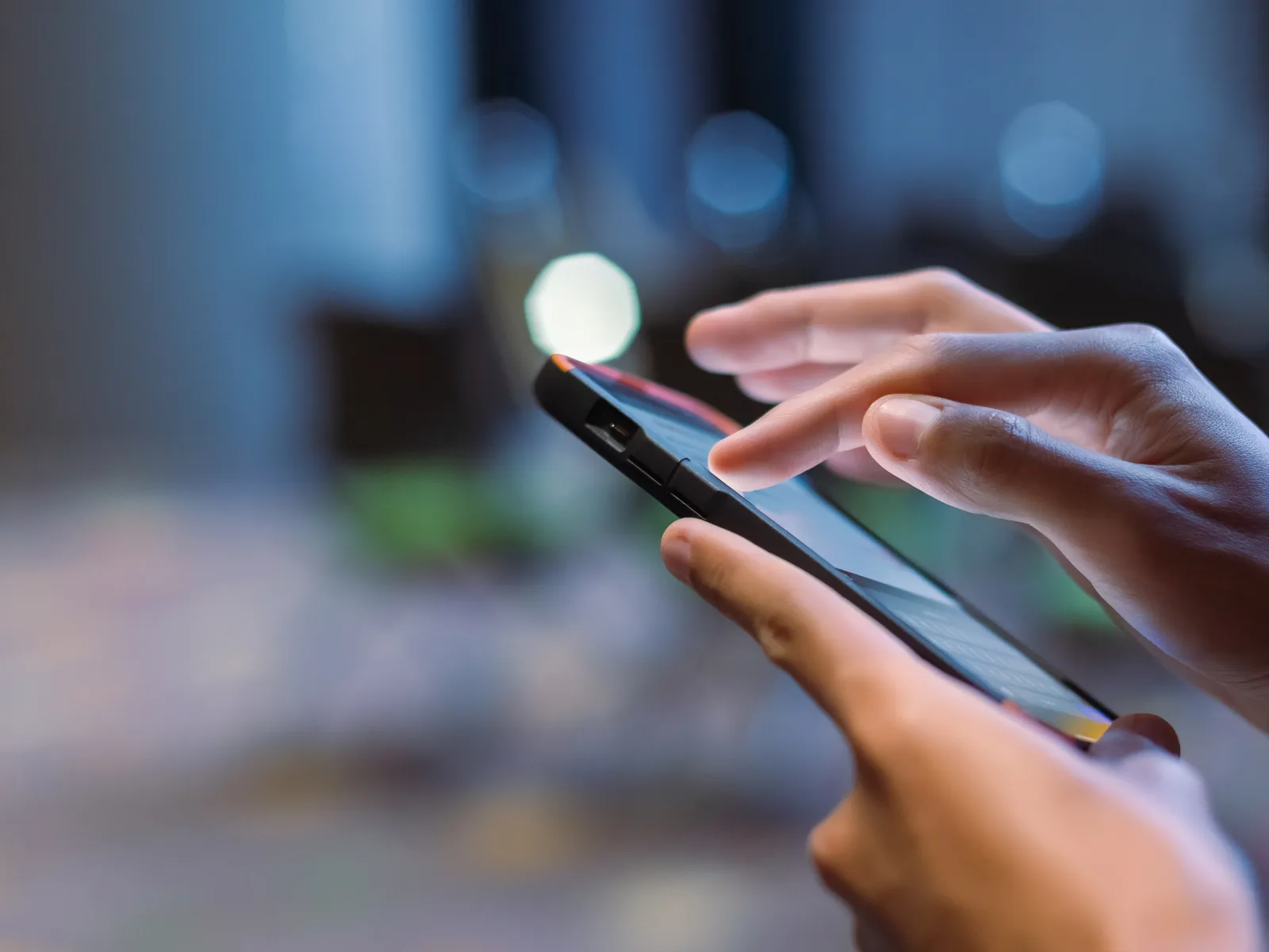 a person holding a phone