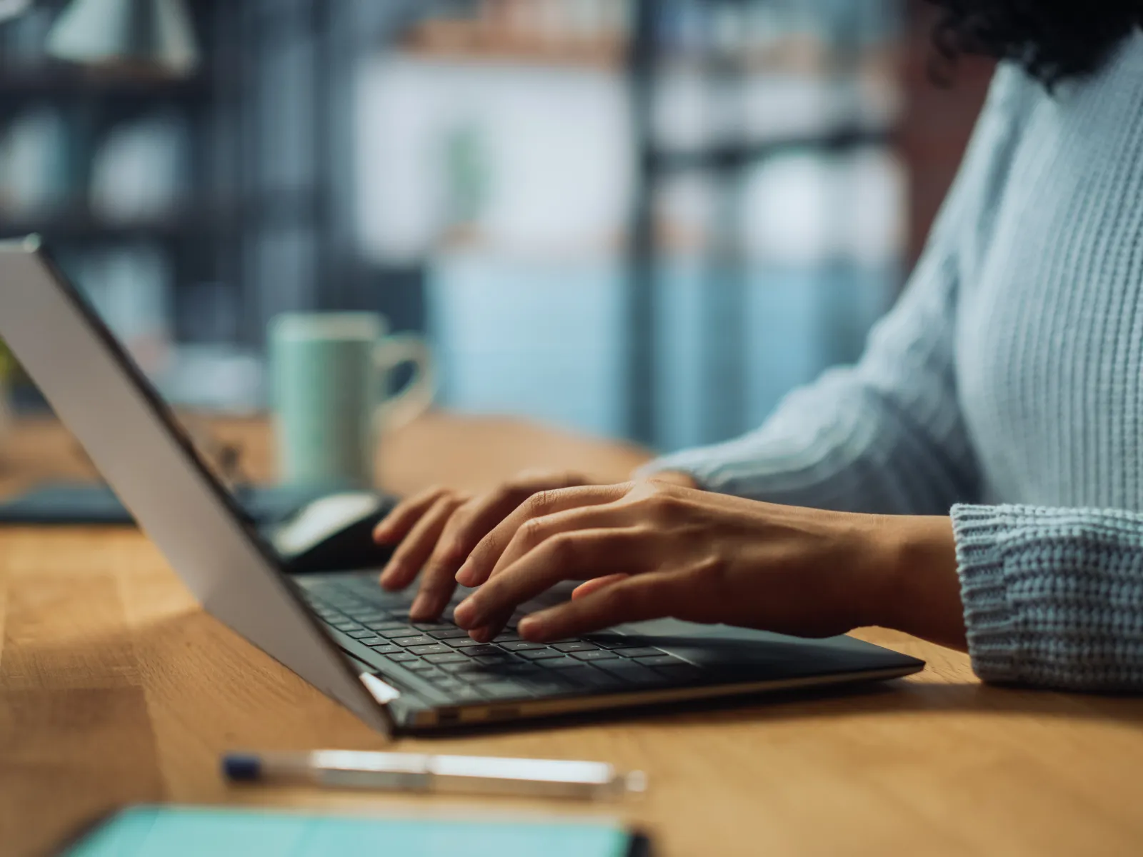a person working on a laptop